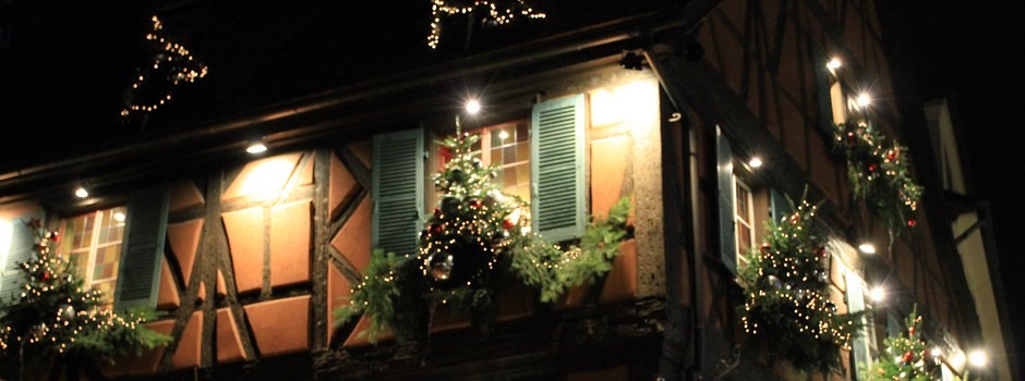 Façade illuminée de Pfeffel